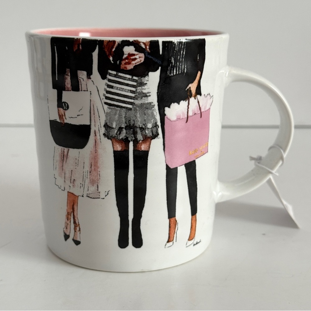 Amanda Greenwood Kate Spade Sephora Lululemon Pink Interior Shopping Girls Mug - Picture 3 of 7